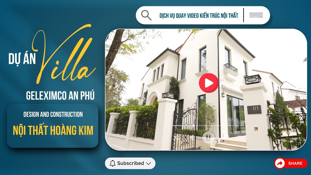 Quay video nội thất biệt thự phong cách châu âu tại Khu đô thị Geleximco, Hà Nội - Media WinWin